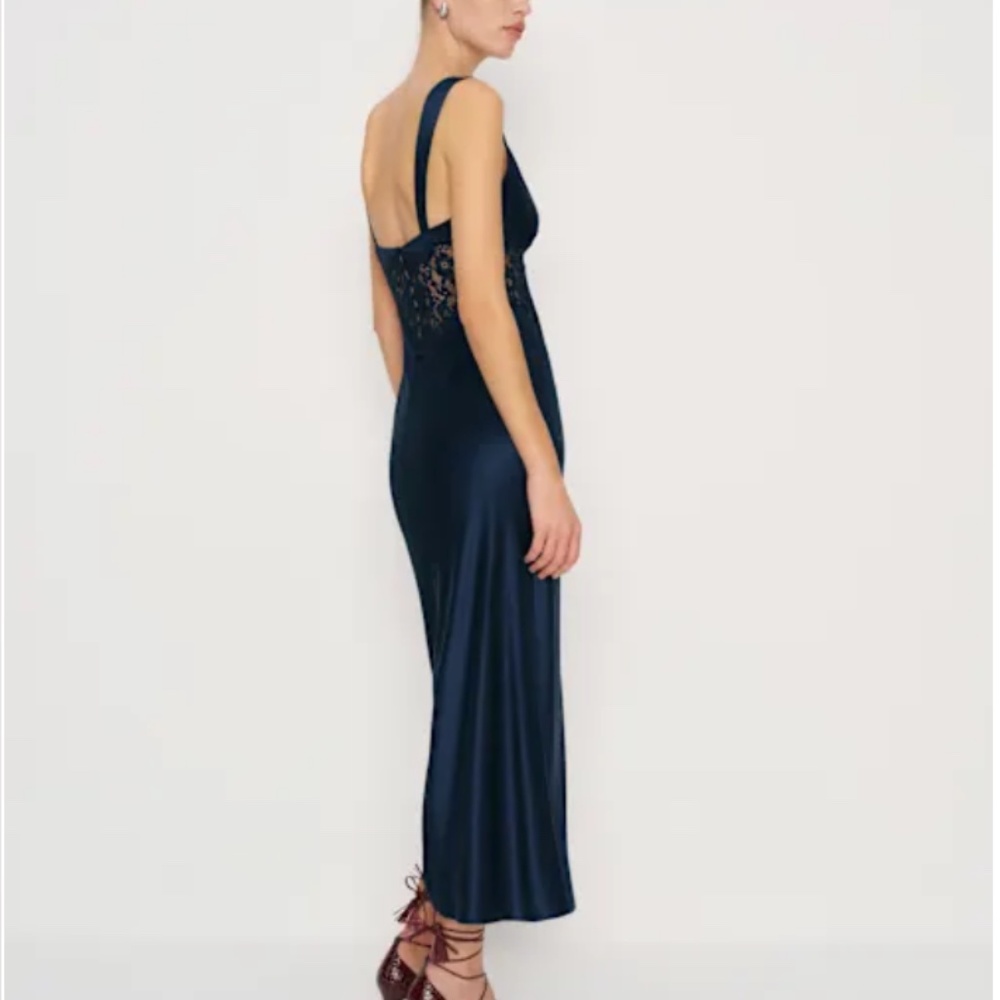 Reformation Evelyne Silk Lace Midi Dress - Picture 2 of 7
